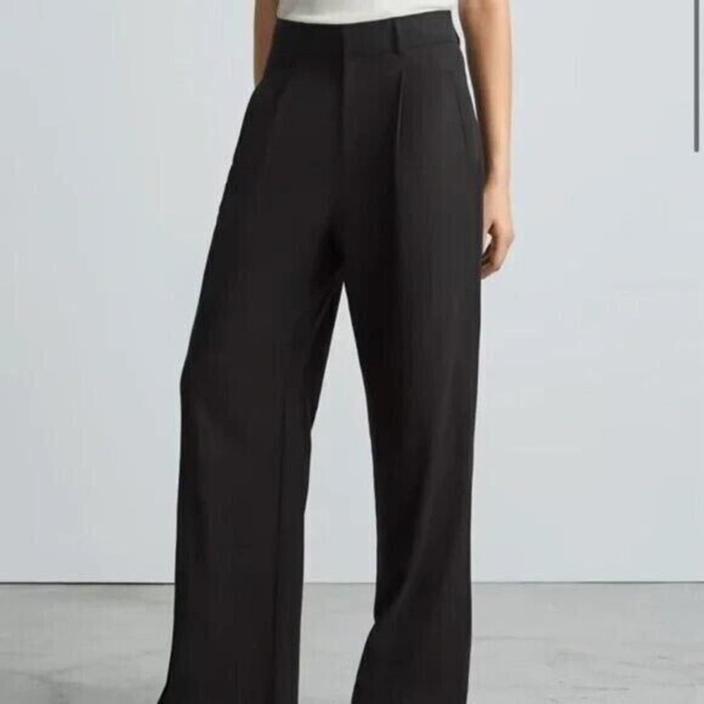 Everlane Pants Womens 2 Regular Black The Way High Rigid Slouch Trouser